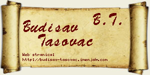 Budisav Tasovac vizit kartica